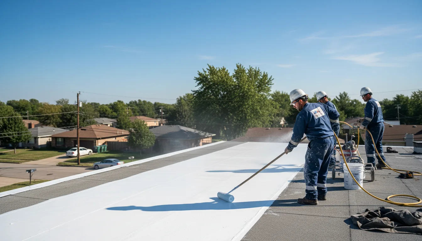 Commercial roof coating in Metamora, IN near me